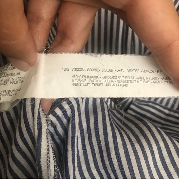 Zara blue and white striped shirt. - Picture 4 of 13